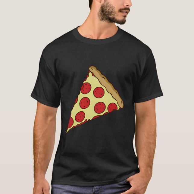 T-shirt Little Cheesy Pepperoni Pizza Slice (Devant)