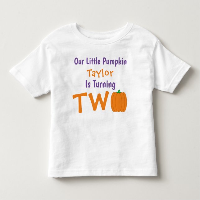 T-shirt Little Citrouille 2nd Birthday Toddler (Devant)
