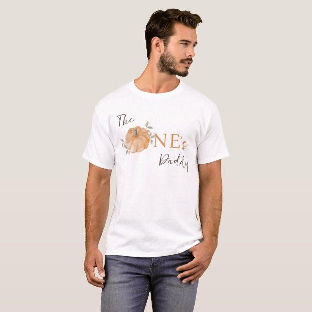 T-shirt Little Citrouille Daddy Fall Premier Anniversaire (Devant entier)