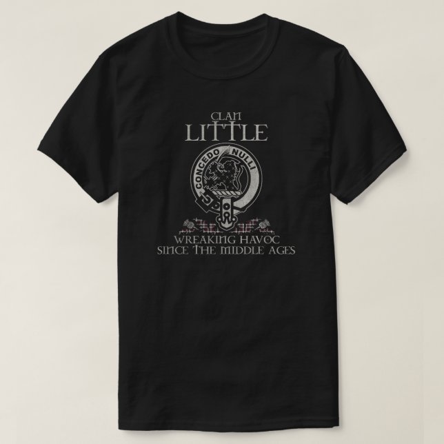 T-shirt Little Clan crête nom écossais tartan Thistle (Design devant)