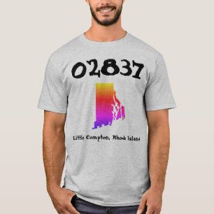 T-shirt Little Compton, RI Code Postal Arc-en-ciel - 02837