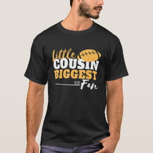 T-shirt Little Cousin Plus grand fan mignon football et ru