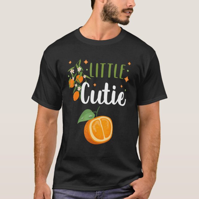 T-shirt Little Cutie Baby shower Orange 1er Anniversaire (Devant)