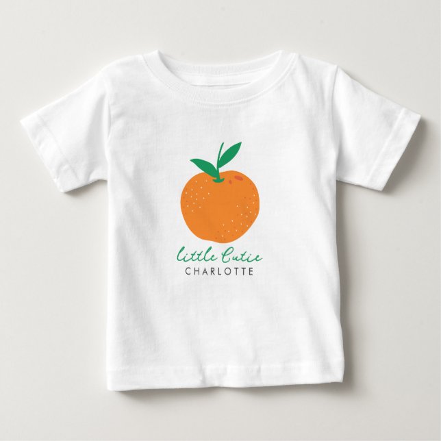T-shirt Little Cutie Orange Baby Toddler (Devant)