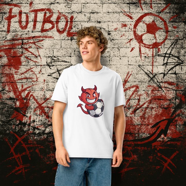 T-shirt Little Devil with a soccer ball (Créateur téléchargé)
