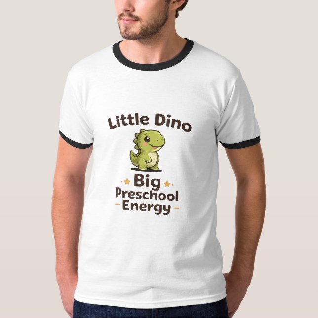 T-shirt Little Dino Big Preschool Energy Cute Dinosaur Pre (Devant)