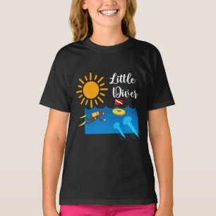 T-shirt Little Diver with Jelly Fish - Girls' Basic T-Shir