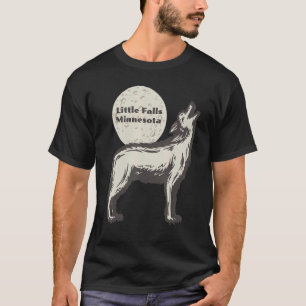 T-shirt Little Falls Minnesota MN Wolf Moon Howling Souven