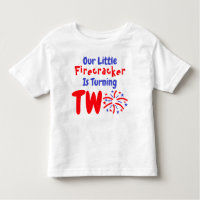 T-shirt Little Firecracker 2nd Birthday Toddler