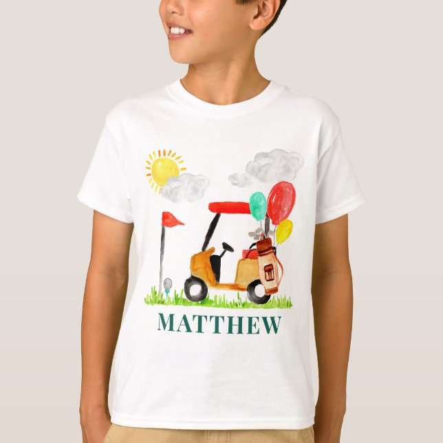 T-shirt Little Golf Panier Balloons Pro Par-tee Anniversai (Devant)