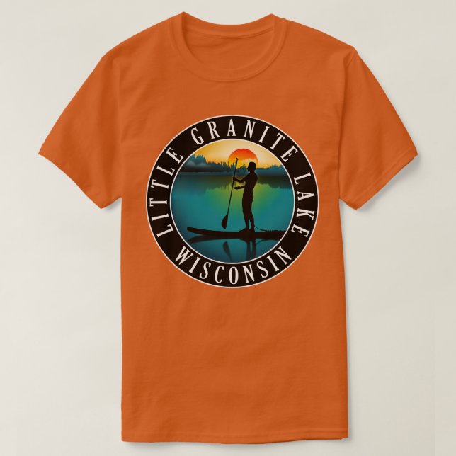 T-shirt Little Granite Lake Wisconsin Paddleboard (Design devant)