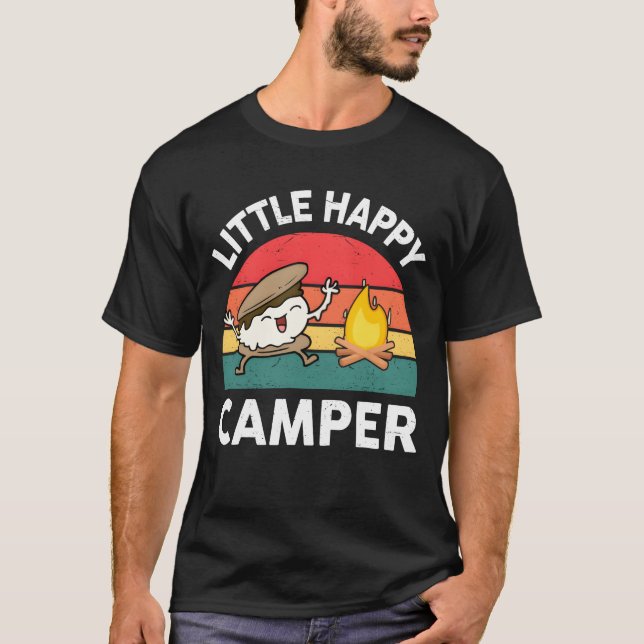 T-shirt Little Happy Camper Camping gift (Devant)