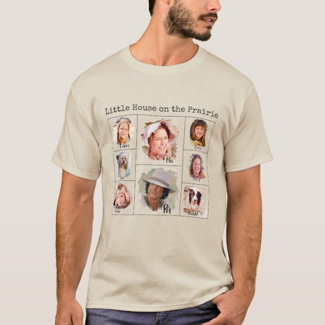 T-shirt Little House on the Prairie Ingalls Family (Devant)