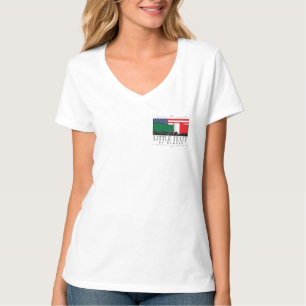 T-shirt Little Italy Classic Logo Denver WHITE V Neck