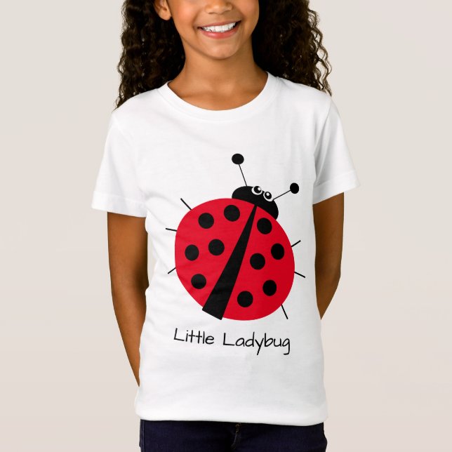 T-Shirt Little Ladybug mignon dessin animé amusant rouge g (Devant)