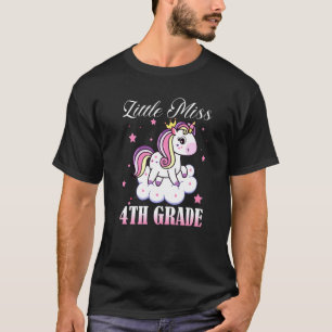 T-shirt Little Miss 4e Année Premier Jour De L'École Unico