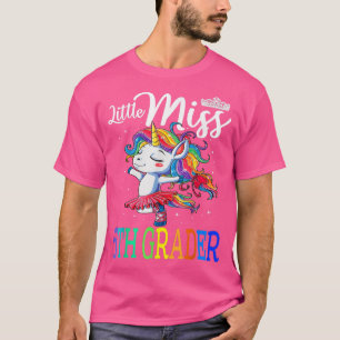 T-shirt Little Miss 5th Grader Unicorn Premier jour de l'é
