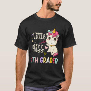 T-shirt Little Miss 7Th Grader Unicorn S Girls First
