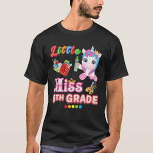 T-shirt Little Miss 8E Grade Cute Unicorne 8E Kid Back