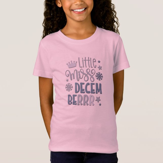 T-shirt Little Miss December (Devant)