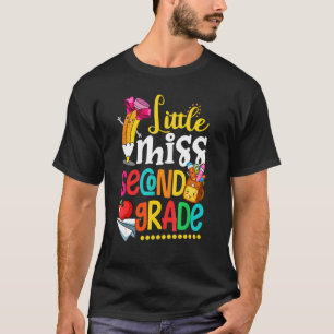 T-shirt Little Miss Deuxième Année Retour À L'École 2E Ann