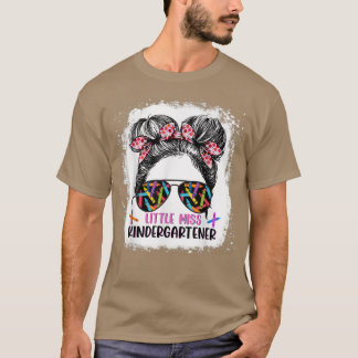T-shirt Little Miss Kindergarten Messy Bun Lunettes de sol