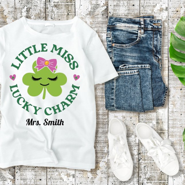 T-shirt "Little Miss Lucky Charm" St. Patrick's Day Tee (Créateur téléchargé)