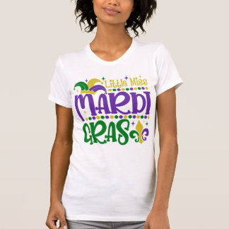T-shirt Little Miss Mardi Gras Cute Carnival Outfit