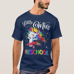 T-shirt Little Miss Preschool Unicorn Magique Premier Jour