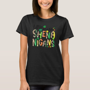 T-shirt Little Miss Shenanigans Leopard Shamrock St Patron