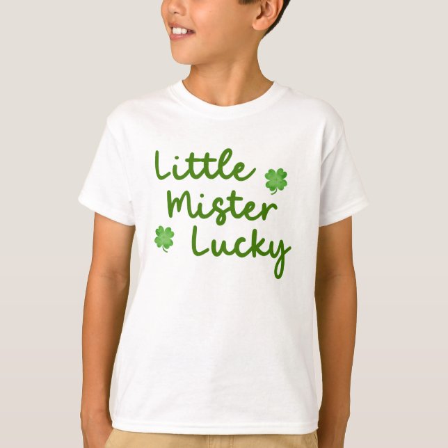T-shirt Little Mister Lucky St Patrick's Day Green Kid's (Devant)