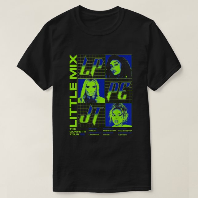 T-shirt Little Mix  The Confetti Tour Neon Grid  (Design devant)