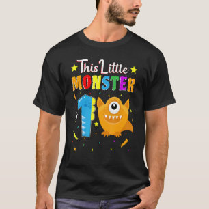 T-shirt Little Monster 1er Anniversaire Fête Monster 1 An 