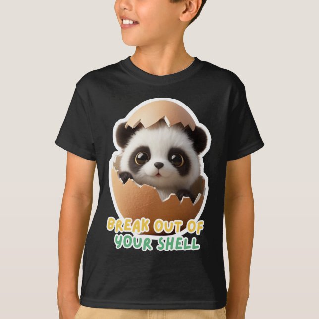 T-shirt Little Panda@break De Votre Sticker Shell (Devant)
