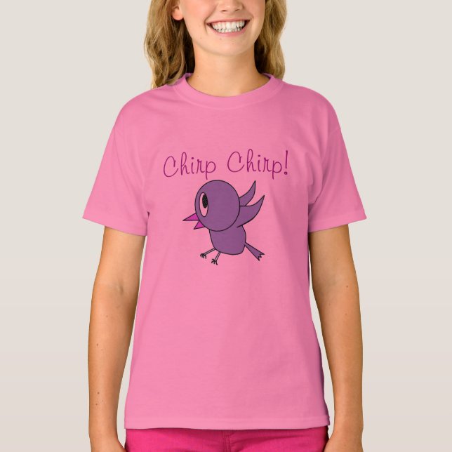 T-shirt Little Purple Birdy (Devant)