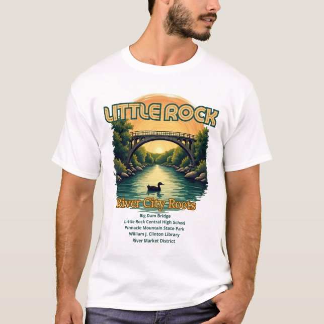 T-shirt Little Rock, Arkansas, "River City Roots", (Devant)