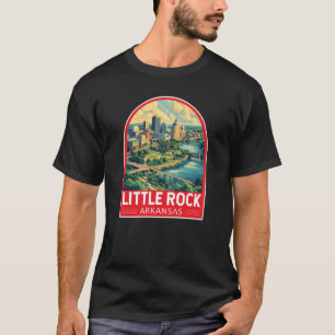 T-shirt Little Rock Arkansas Voyage Emblème d'Art