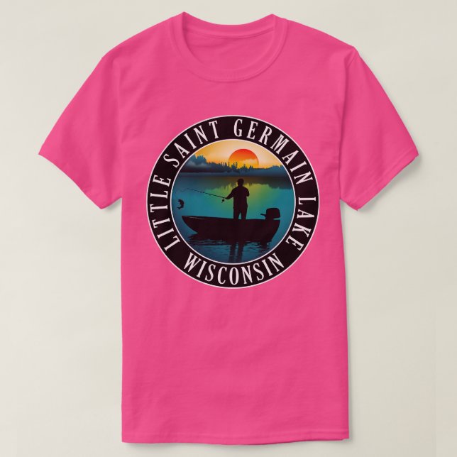 T-shirt Little Saint Germain Lake Wisconsin Pêche (Design devant)