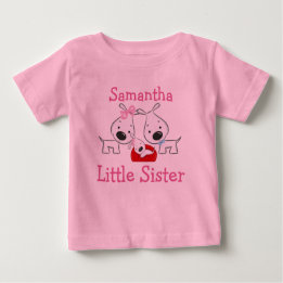 T-shirt Little Sister Chiens personnalisés