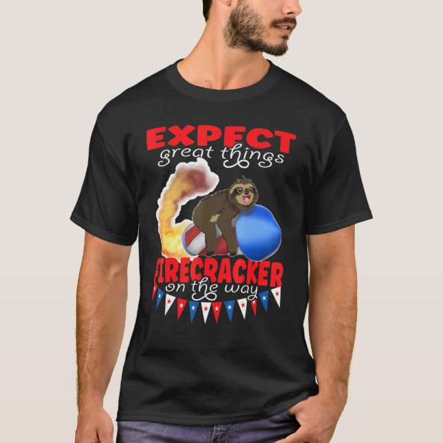 T-shirt Little Sloth Flies Fireworks Sur Le Chemin (Devant)