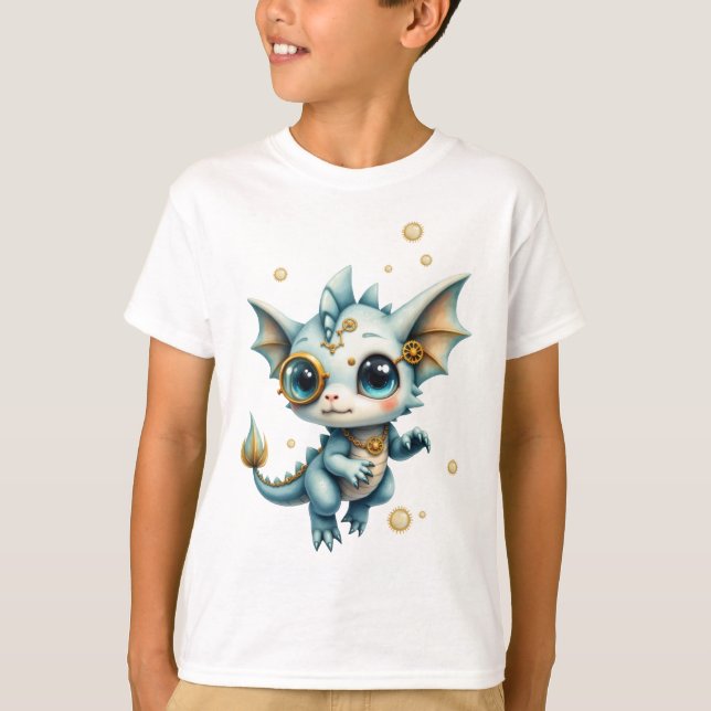 T-shirt Little Steam Dragon – Professional Chaos Engineer. (Devant)