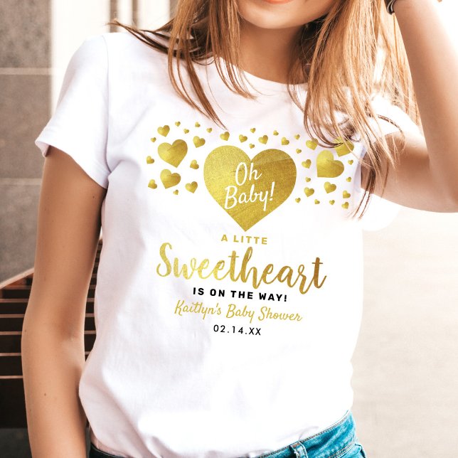 T-shirt Little Sweetheart Valentine's Day Baby Shower (Créateur téléchargé)
