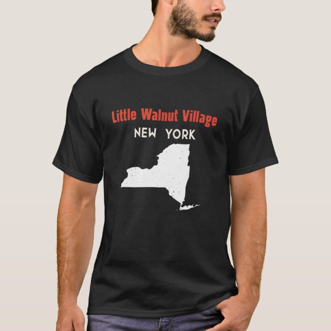 T-shirt Little Walnut Village New York USA State America T (Devant)