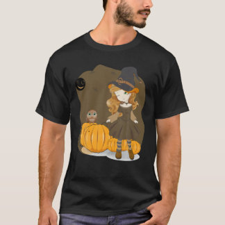 T-shirt Little Witch Happy Halloween Soirée Graphic D