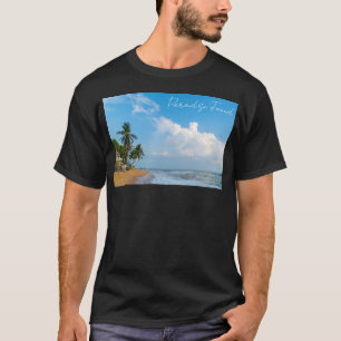 T-shirt Littoral de plage tropicale et vue océanique sur l