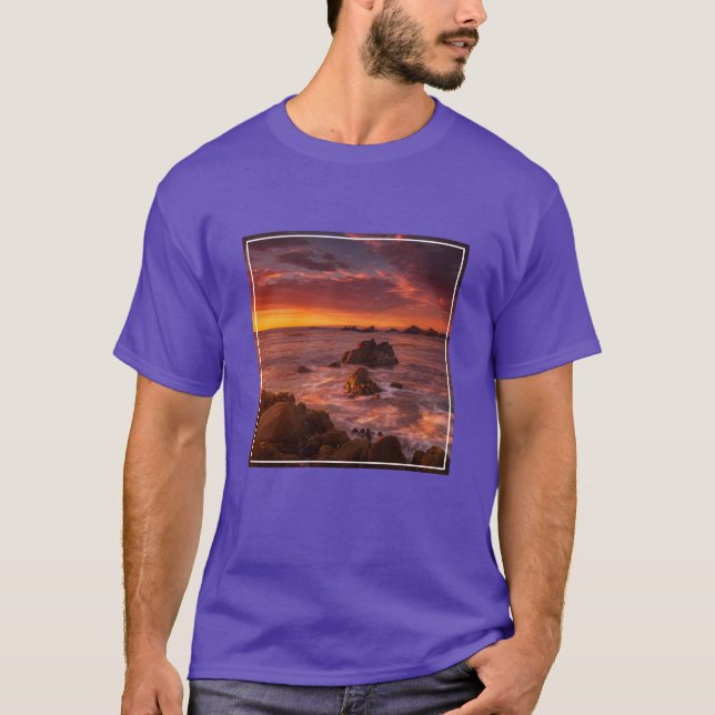 T-shirt Littoral | Sunset Pacific Grove Carmel California (Devant)