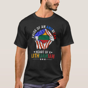 T-shirt Lituanie American America Pride Étrangère Lituanie