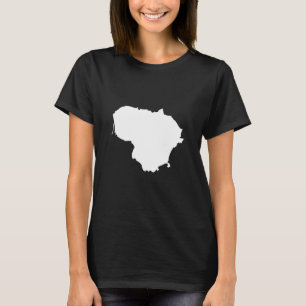 T-shirt Lituanie Carte du drapeau littorale Lituanie