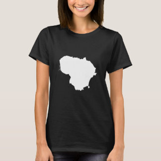 T-shirt Lituanie Carte du drapeau littorale Lituanie