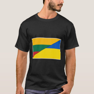 T-shirt Lituanie Drapeau Ukraine Lituanien Ukrainien Natio